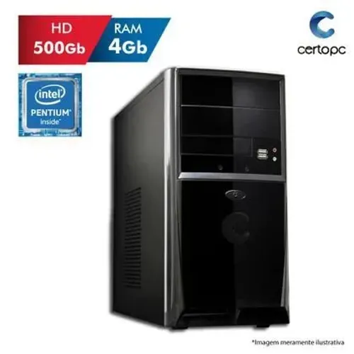 Computador Intel dual core 4 gb HD de 500 formatado com windows 10 e office
