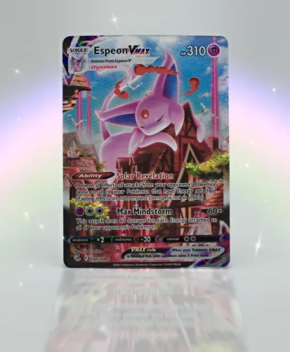 *Carta Pokémon Espeon VMAX 270/264 réplica 