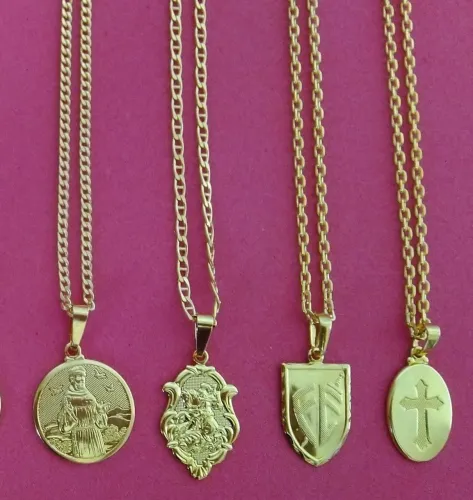 Corrente banhada a ouro 18k 