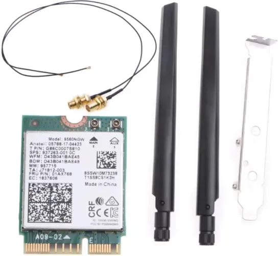 9560ngw Dual Band Wifi Card 802.11ac Ax Wireless + Antenas