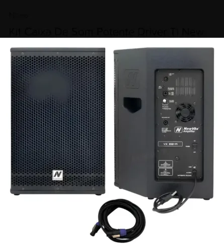 Par de Caixas de som New Vox linha VX 612 AT + Pass 12 polegadas