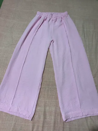 Calça pantalona duna rosa
