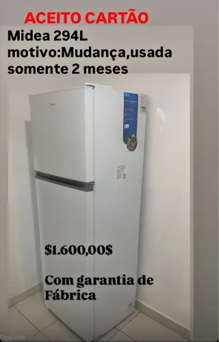 Refrigerador Midea 294 lts Novo (Aceito Cartao)