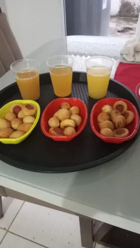 Salgados fritos na festa