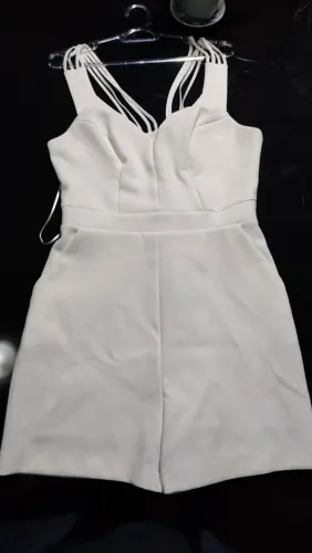 Macacão Curto Alfaiataria Branco - A Collection (Tam 40) - NOVO