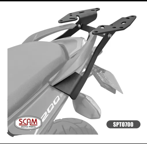 Suporte de baú scam bajaj dominar 200