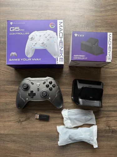 Controle Sem Fio Machenike G5 Pro Hall Effect + Base de Carregamento