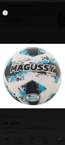 Imperdível! Bola de Futsal 200 Magussy Twister Fusiotec Tecnology<br>Valor: 120,00