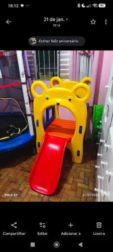 Escorregador Infantil PlayUrsinho Colorido, Playground!