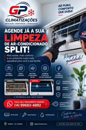 Instalação e Limpeza de ar-condicionado