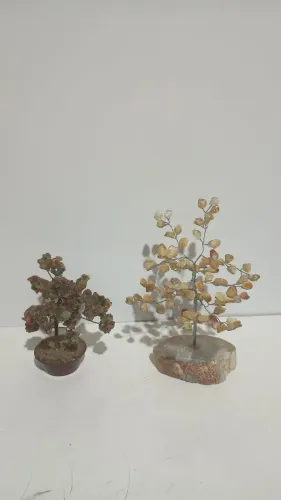 árvore decorativa de pedras naturais - bonsai de citrino as duas pelo valor anunciado
