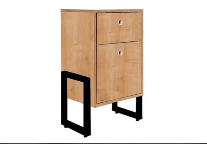 mesa de cabeceira wolli 2 gavetas natural d'rossi natural