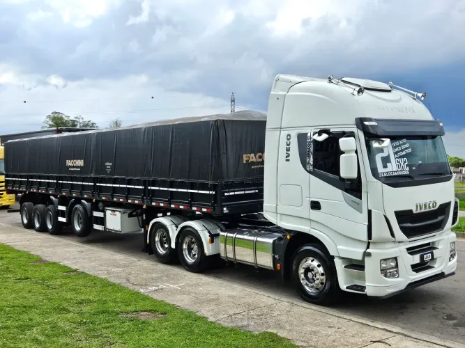 Iveci Hiway 440 6x2 Ano 21 Euro 5 teto alto automático + 4 eixo granel facchini 14.5x1.80 