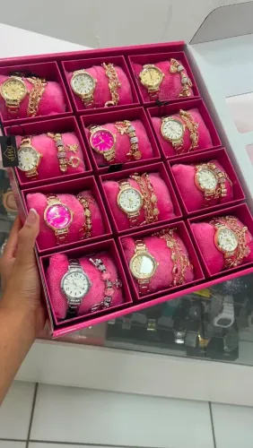 KIT RELÓGIO FEMININO À PROVA D'ÁGUA + PULSEIRA