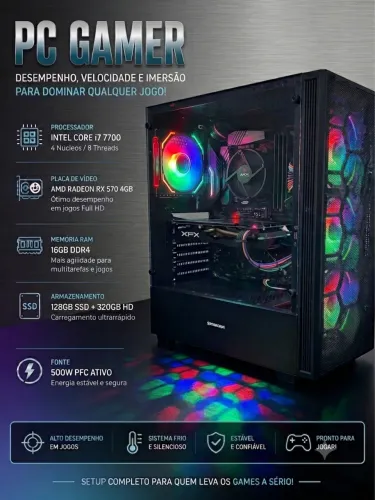 Pc Gamer i7 - melhor qualidade e preços de Boa Vista