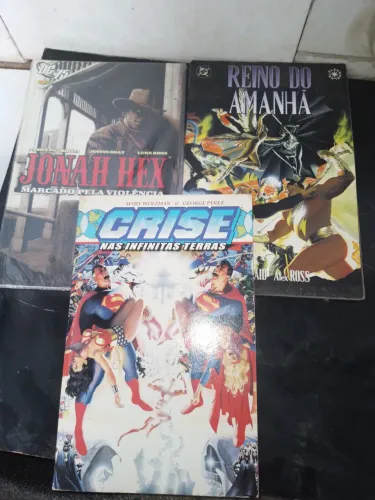 Lote de 3 hqs Crise nas infinitas vol 1 Jonah Rex e Reino do Amanhã