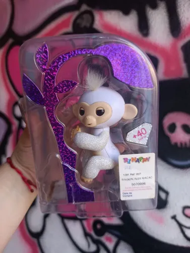 Fingerlings Monkey Glitter Edition Sugar Macaquinho Brilhante Original 