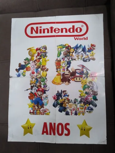 Poster antigo de 10 anos revista Nintendo World
