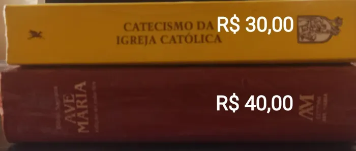 Vendo Bíblia Católica Ave Maria de estudos e Catecismo.