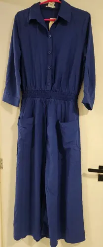 Chemise de linho saia gode com bolsos linda tamanho 38 nova