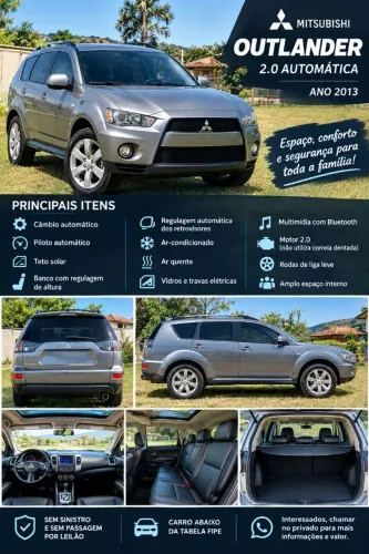 Mitsubishi Outlander 2.0 16V 160cv Aut. 2013