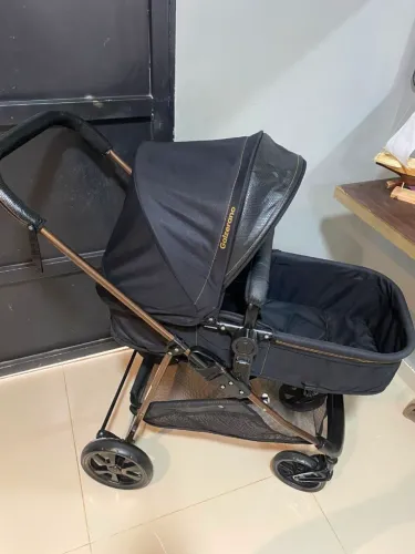 Carrinho De Bebê Passeio Berço Moisés Napoli Preto Galzerano
