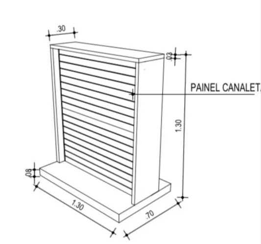 Móvel expositor de mdf branco