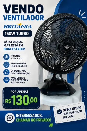 Ventilador Britânia 150w turbo