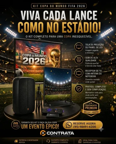 Kit Copa Do Mundo FIFA 2026 (**Projeção e Som**)