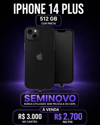 iPhone 14 Plus 512 GB Preto Seminovo