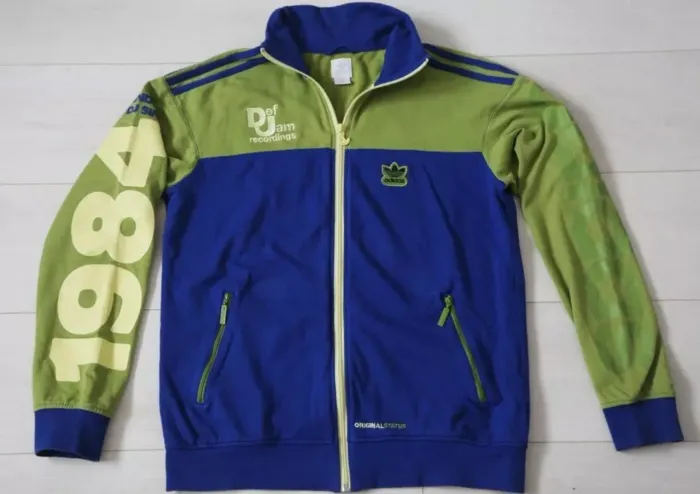 jaqueta raríssima adidas sample product defjam recordings tamanho p, sem uso