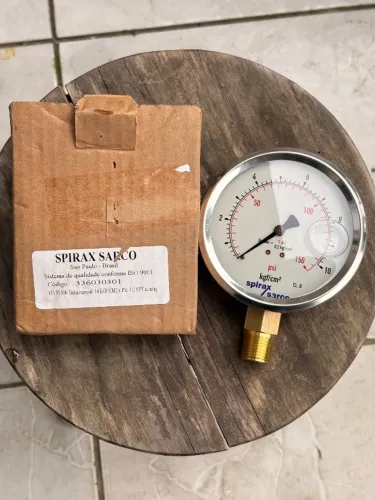 2x Manômetro Spirax Sarco 0-10 kgf/cm² / 150 psi - Novo