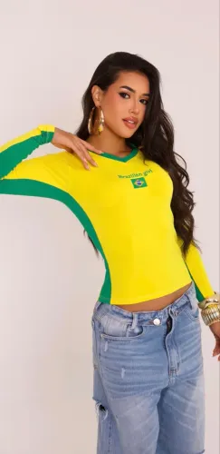 Blusa manga longa Brasil