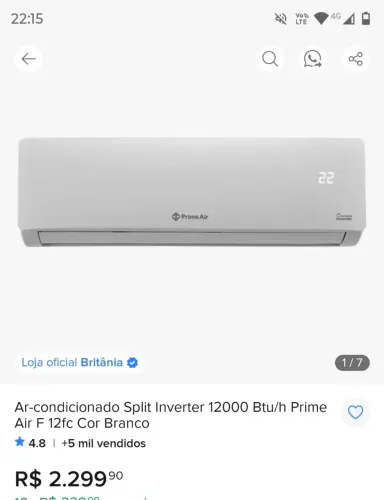 Ar condicionado inverter 12 mil btus