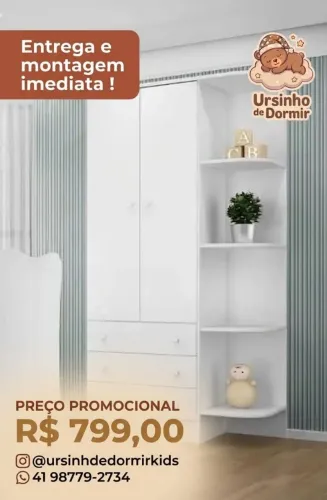 Guarda Roupas infantil - Entrega e montagem imediata