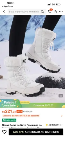 Vendo bota para neve