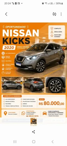 Nissan Kicks S 1.6 16V Flex 5P Aut. 2020