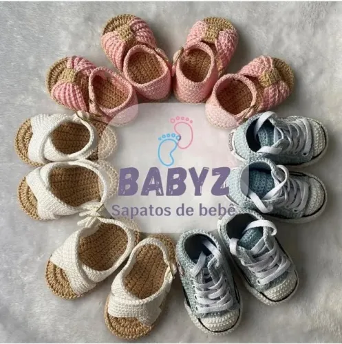 Sapatinhos de bebê em crochê 