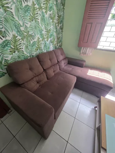 SOFÁ DE CANTO - ENCOSTO REGULÁVEL 