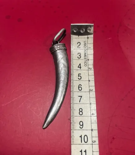 Pingente Antigo Dente de Elefante em Prata 925