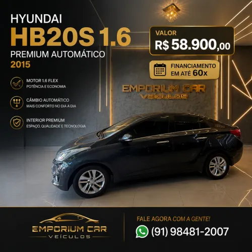 Hyundai HB20S Premium 1.6 Flex 16V Aut. 4P 2015
