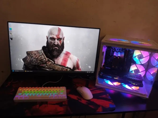 PC Gamer Completo Ryzen 5 5500 + RX 7600 8GB + Monitor 24" 180Hz | Pronto para Jogar