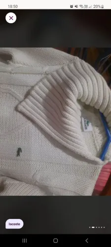 Blusa de lã lacoste