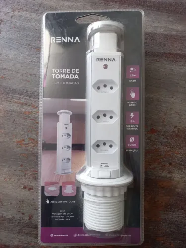 Torre de Tomada Embutir Renna - Nova na embalagem