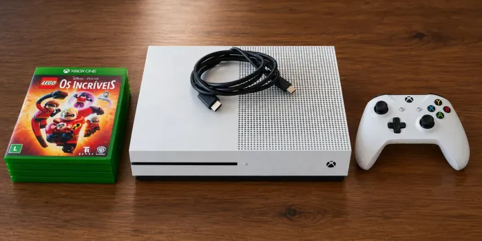 Vendo Xbox One S com controle original + 4 jogos.