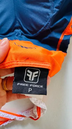 Bretelle feminino Free Force tamanho P azul e laranja - perfeito estado
