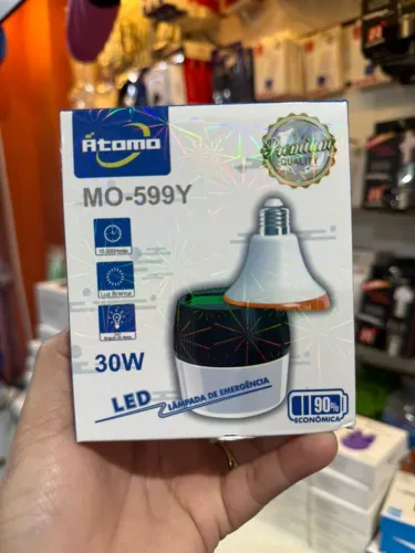 Luz de Emergência LED 30W - Ilumina Casa Inteira + Econômica