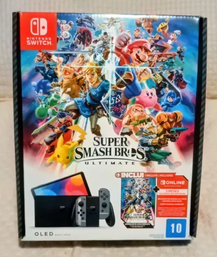 Nintendo switch Oled Super smash Bros Edition Novo Vendo ou troco por New 3ds xl