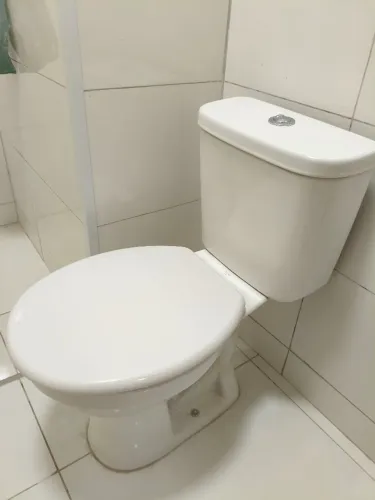 Conjunto de vaso sanitário com caixa acoplada e pia Fiori