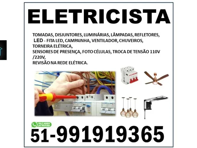 Eletricista Residencial - atendimento pelo whatsapp 24 horas
